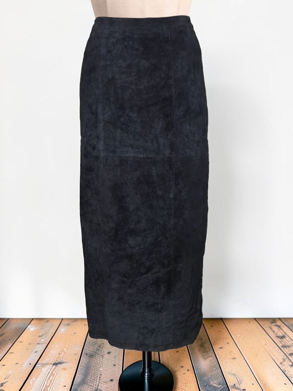 Vintage COLDWATER CREEK Suede 100% Leather Skirt 6P 6 Petite